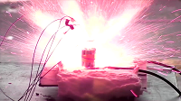 Figure 1. A lithium-ion battery pack undergoing thermal runaway.
