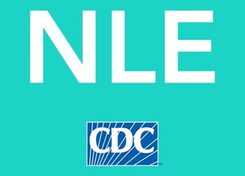 graphic of blue-green box with NLE typed inside, which is the branded image for the NIOSH Lifting Equation