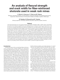 Image of publication An Analysis of Flexural Strength and Crack Width for Fiber-Reinforced Shotcrete Used in Weak Rock Mines