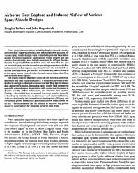 Image of publication Airborne Dust Capture and Induced Airflow of Various Spray Nozzle Designs