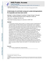 First page of A Field Study of a Roof Bolter Canopy Air Curtain (2nd Generation) for Respirable Coal Mine Dust Control