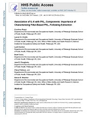 First page of Association of IL-6 with PM2.5 Components: Importance of Characterizing Filter-based PM2.5 Following Extraction