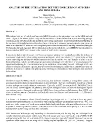 Image of publication Analysis of the Interaction Between Mobile Roof Supports and Mine Strata