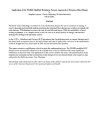 Image of publication Application of the NIOSH-Modified Holmberg-Persson Approach to Perimeter Blast Design