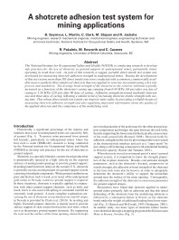 Image of publication A Shotcrete Adhesion Test System for Mining Applications