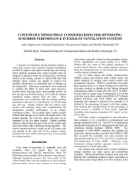Image of publication Continuous Miner Spray Considerations for Optimizing Scrubber Performance in Exhaust Ventilation Systems