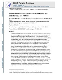 First page of Cemented Paste Backfill Geomechanics at a Narrow-Vein Underhand Cut-and-Fill Mine