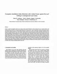Image of publication Computer Simulations Help Determine Safe Vertical Boom Speeds for Roof Bolting in Underground Coal Mines