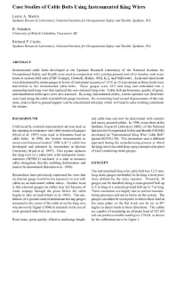 Image of publication Case Studies of Cable Bolts Using Instrumented King Wires