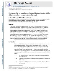 First page of Dust Control by Air-blocking Shelves and Dust Collector-to-Bailing Airflow Ratios for a Surface Mine Drill Shroud