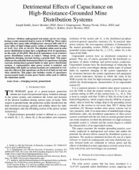 Image of publication Detrimental Effects of Capacitance on High-Resistance-Grounded Mine Distribution Systems