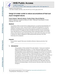 First page of Design of a Water Curtain to Reduce Accumulations of Float Coal Dust in Longwall Returns