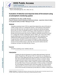 Cover image for Evaluation of Detection and Response Times of Fire Sensors Using an Atmospheric Monitoring System