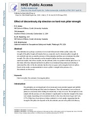 First page of Effect of Discontinuity Dip Direction on Hard Rock Pillar Strength