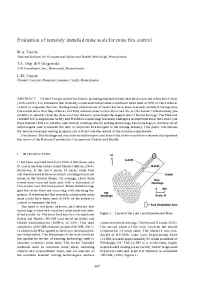 Image of publication Evaluation of Remotely Installed Mine Seals for Mine Fire Control