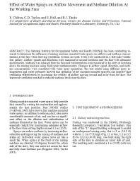 Image of publication Effect of Water Sprays on Airflow Movement and Methane Dilution at the Working Face