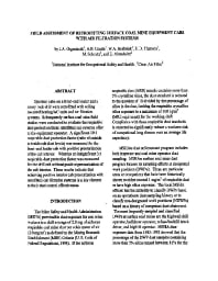 Image of publication Field Assessment of Retrofitting Surface Coal Mine Equipment Cabs with Air Filtration Systems