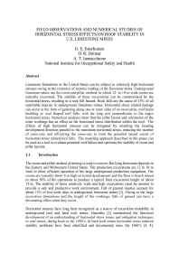 Image of publication Field Observations and Numerical Studies of Horizontal Stress Effects on Roof Stability in U.S. Limestone Mines