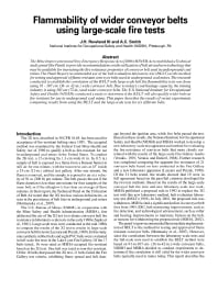 Image of publication Flammability of Wider Conveyor Belts Using Large-scale Fire Tests