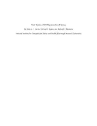 Image of publication Field Studies of CO Migration from Blasting