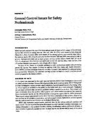 Image of publication Ground Control Issues for Safety Professionals