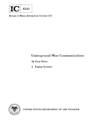 Image of publication Underground Mine Communications (in Four Parts): 2. Paging Systems
