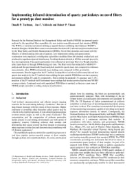 Image of publication Implementing Infrared Determination of Quartz Particulates on Novel Filters for a Prototype Dust Monitor