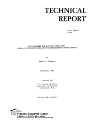 Image of publication Safe Distances for Blasting Wiring from Commonly Encountered Underground Electromagnetic Energy Sources