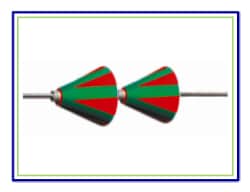 Image of branch line marker represented by two adjacent cones