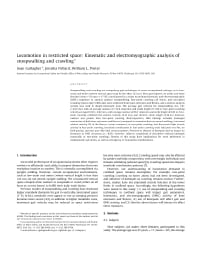 Image of publication Locomotion in Restricted space: Kinematic and Electromyographic Analysis of Stoopwalking and Crawling