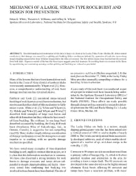 Image of publication Mechanics of a Large, Strain-Type Rock Burst and Design for Prevention