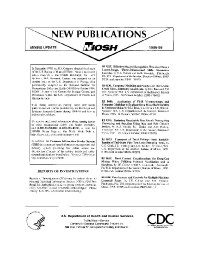Image of publication NIOSH Mining Update - New Publications 1995-96