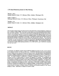 Image of publication A PC-Based Monitoring System for Mine Hoisting