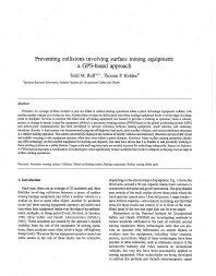 Image of publication Preventing Collisions Involving Surface Mining Equipment: A GPS-based Approach