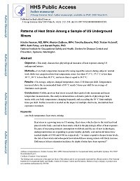 First page of Patterns of Heat Strain Among a Sample of US Underground Miners