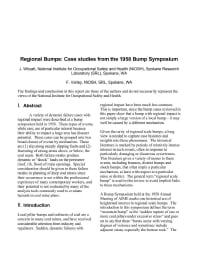 Image of publication Regional Bumps: Case Studies from the 1958 Bump Symposium