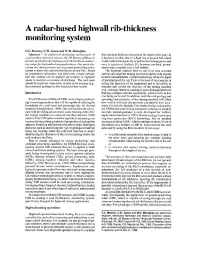 Image of publication A Radar-based Highwall Rib-Thickness Monitoring System