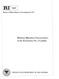 Image of publication Methane Migration Characteristics of the Pocahontas No. 3 Coalbed