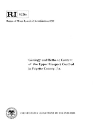 Image of publication Geology and Methane Content of the Upper Freeport Coalbed in Fayette County, Pa.