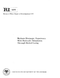 Image of publication Methane Drainage: Experience With Hydraulic Stimulation Through Slotted Casing