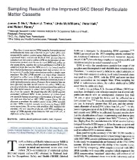 Image of publication Sampling Results of the Improved SKC? Diesel Particulate Matter Cassette