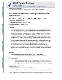First page of Towards a Field-Portable Real-Time Organic and Elemental Carbon Monitor