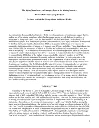 Image of publication The Aging Workforce: An Emerging Issue in the Mining Industry