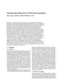 Image of publication Thermally Induced Filter Bias in TEOM? Mass Measurement