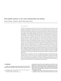 Image of publication Task-Specific Postures in Low-Seam Underground Coal Mining