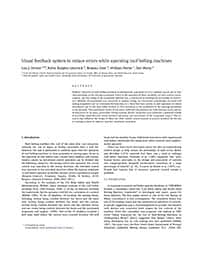 Cover Sheet of publication ?Visual feedback system to reduce errors while operating roof bolting machines.?
