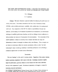Image of publication The Work Crew Performance Model: A Method for Defining and Building Upon the Expertise Within an Experienced Work Force