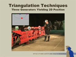 Example slide: triangulation technique for determining position Example slide: triangulation technique for determining position