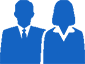 WhatAdministrativeActions_blue_sm business man and woman icon