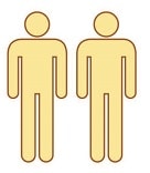 buddy-system two people figures side by side